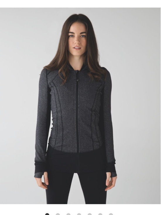 lululemon athletica Jackets & Blazers - Lululemon 8 long zip up jacket daily practice heathered herringbone black slate
